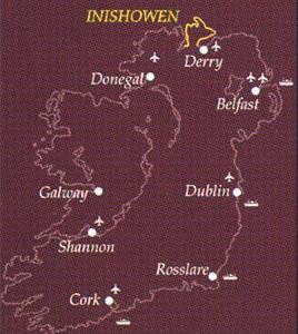 Travel routes to Inishowen