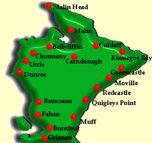 Map of Inishowen Peninsula